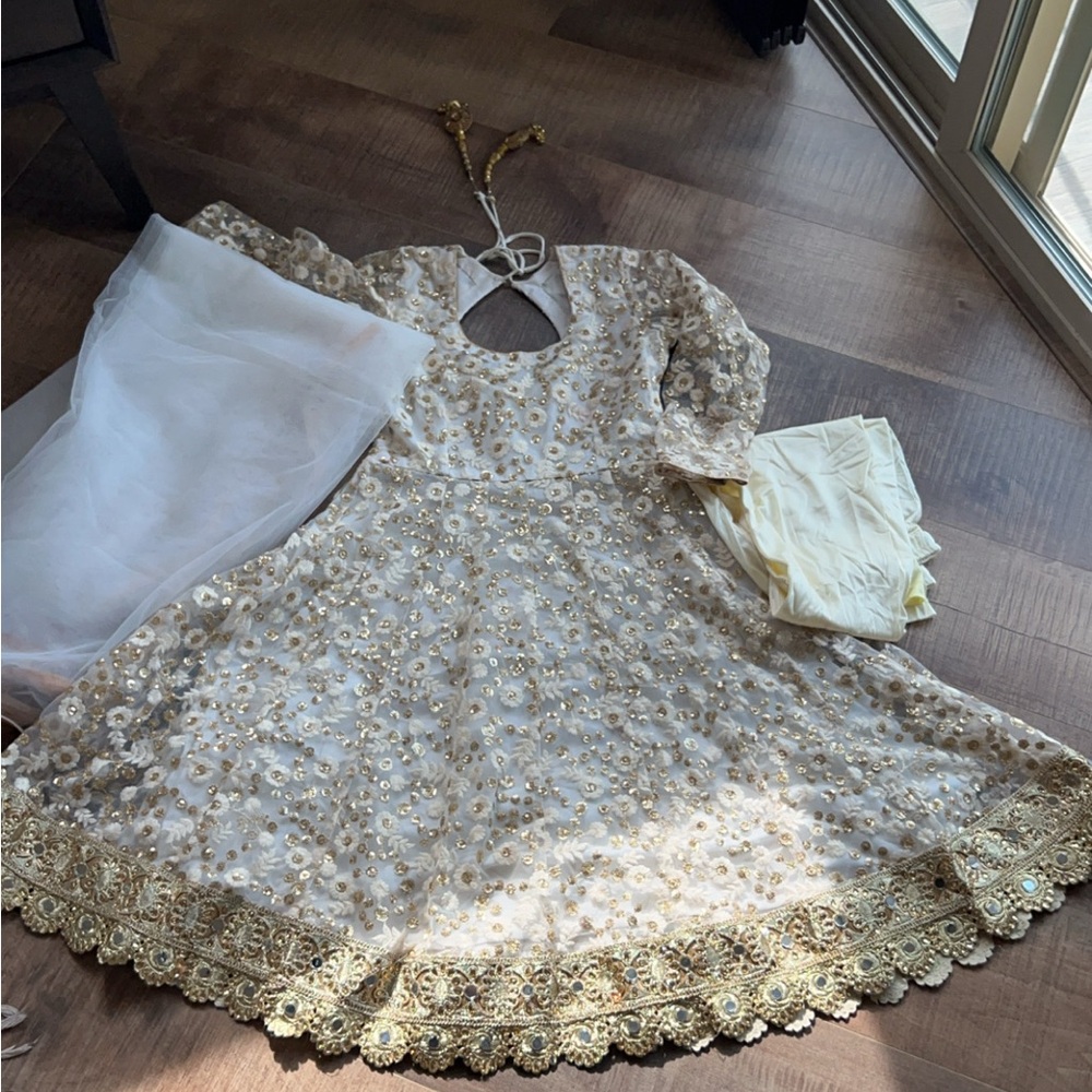 Dress gown Indian Pakistani beaded embroidered Anarkali